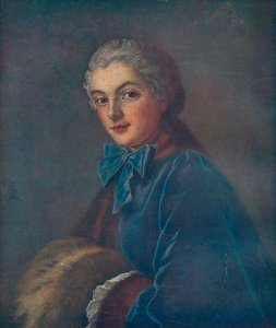 18世紀の若い女性の肖像 作： François Boucher