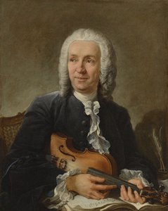 作曲家Francesco Geminiani 1687-1762の肖像、c。 1745年