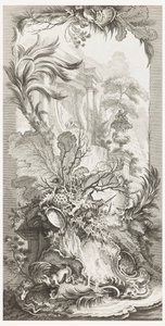 Rocaille (ロココ デザイン)、屏風のための新しい作品 (屏風のための新しい概念) 作： François Boucher