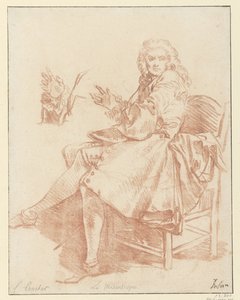アルセステの勉強 モリエールの作品の 1734 年版 (vol. III、p. 341) からの Le Misanthrope のイラストのデザイン (シリーズ タイトル) 作： François Boucher