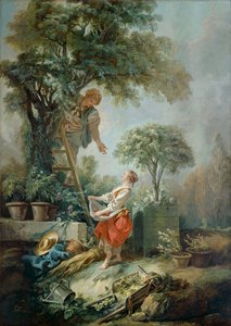 「チェリー・ギャザラーズ」、1768年 作： François Boucher