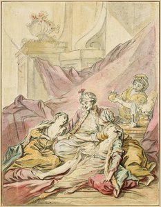 彼のハーレムのパシャ、1735-1739年頃 作： François Boucher