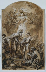 神殿でのプレゼンテーションc。 1770。 作： François Boucher