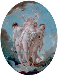 三美神、c1725-1770 作： François Boucher