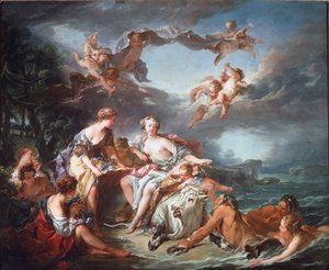 The kidnapping of Europe - 油彩・キャンバス 作： François Boucher