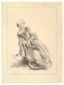 左寄りの女性、1722-28。 作： François Boucher