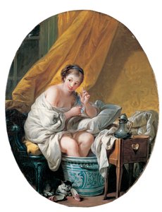足湯をする若い女性、1766 作： François Boucher
