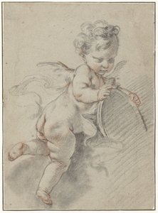 トイレの鏡で浮くプット 作： François Boucher