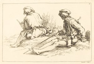 シーテッド・シェパード・ボーイズ 作： François Boucher after Abraham Bloemaert