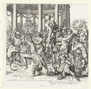 バッカスの勝利、左半分 作： François Chauveau (attributed to)