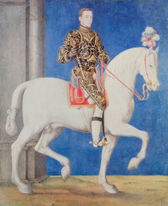 馬術の肖像画はドーフィンアンリIIと推定される（1519-59）c.1543 作： François Clouet
