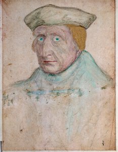 Guillaume Bude (Budee) (Budaeus) (1467-1540)の肖像、フォンテーヌブローのフランソワ1世の王立書店の主人 Francois Clouet (1475/1485-1540)によるドローイング。1535.シャンティのコンデ美術館