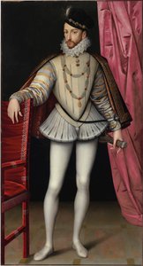 フランス国王シャルル 9 世の肖像、1550～1574 年、c. 1570年。 作： François Clouet