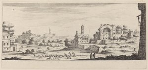 ローマの太陽神殿の眺め 作： François Collignon after Israël Silvestre