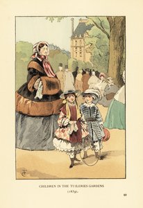 1859年、チュイルリー公園の子供たち 作： François Courboin