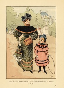 1893年、リュクサンブール公園の子供たちの遊歩道 作： François Courboin