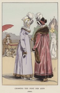 ポンデザールを渡る、1816 作： François Courboin