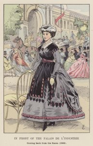 レースから戻ってきたパレドゥインダストリーの前、1866 作： François Courboin