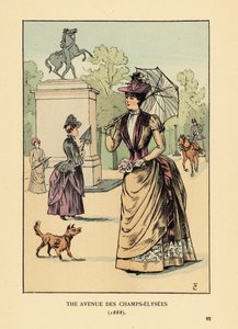 1888年のシャンゼリゼ通り 作： François Courboin