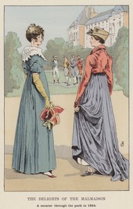 1804年に公園を散策したマルメゾンの喜び 作： François Courboin