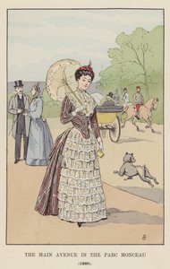 モンソー公園のメインアベニュー、1886 作： François Courboin