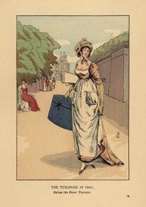 チュイルリーの散歩、リバーテラスの下で 作： François Courboin