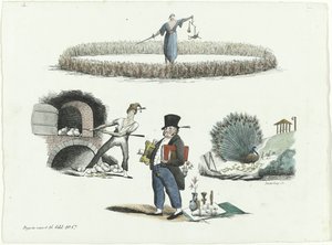J.C. の漫画 バッカー、C. セイン、S. ファン デル パアウ、1839 年 作： François Desterbecq