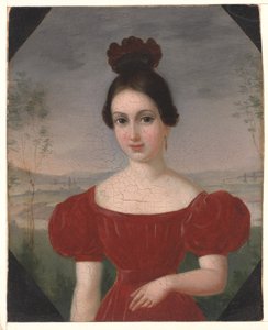 マリー・ルイーズ・テトゥの肖像、フランソワ・フライシュバイン夫人、1833-36年頃（マウントされた紙に油彩）