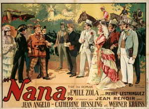 ジャン・ルノワール作の映画ポスター「ナナ」、1926年。 作： François Florit