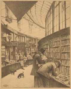 ブリュッセルのギャラリー ボルティエにある本屋 Moens 作： François Gailliard