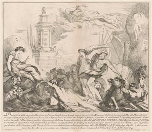 1741 年の中国のセコンダ マキナ: ネプチューンとアンフィトリテ 作： François Hutin