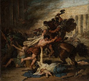ローマ人によるエルサレムの袋、1824年。 作： François Joseph Heim