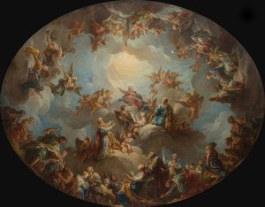 聖母の栄光。 1732 作： François Lemoyne