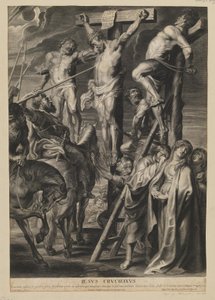 2 人の泥棒の間の十字架上のキリスト 作： François Ragot