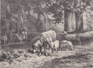 マガシン・ピトレスクの羊、1862年。 作： François Rouget