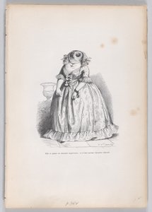 彼女は優れたフクロウを装い、Scenes from..., ca. 1837-47。 作： François Rouget