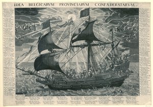 国家の船、1620年 ドルドレヒト会議後の幸福な国の寓意 Idea Belgicarum Provinciarum Confaederatarum (オブジェクトのタイトル)