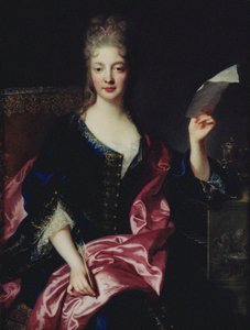 作曲家エリザベート・クロード・ジャケ・ド・ラ・ゲールの肖像 1665-1729. 作： François Troy de
