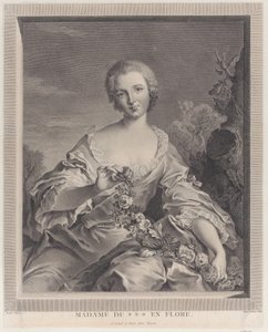フローラとしてのルイーズ・アンリエット・ド・ブルボン・コンティの肖像、1766-1805年。 作： François Voyez