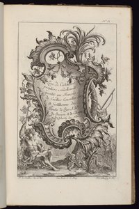 椰子の木のカートリッジ、不規則なカートリッジの本 作： François de Cuvilliés the Elder