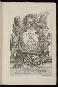 2 つのライオンと暗号のカートリッジ、さまざまな用途のカートリッジの本 作： François de Cuvilliés the Elder