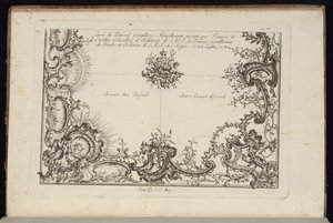 天井の 4 分の 2、不規則な天井の新しい本 作： François de Cuvilliés the Elder