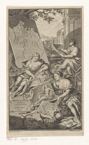 アレゴリー オプ デ ミートクンデ タイトル: Pomponius Mela en Abraham Gronovius, Pomponii Melae de situ orbis libri III, 1782 作： François van Bleyswijck