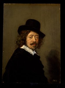 アーティストの肖像、1650年頃（木に油彩） 作： Frans (after) Hals