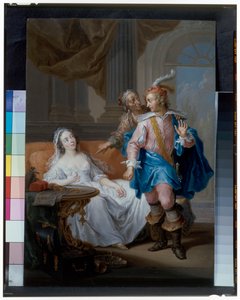 エレガントなカップルと老婦人のインテリア 作： Frans Christoph Janneck