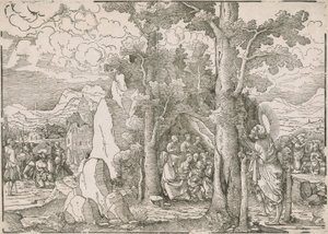 洗礼者聖ヨハネの生涯の風景のある風景 作： Frans Crabbe van Espleghem