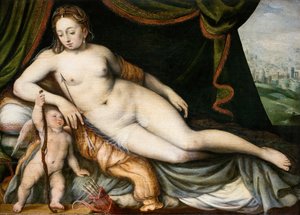 金星とキューピッド 作： Frans Floris I