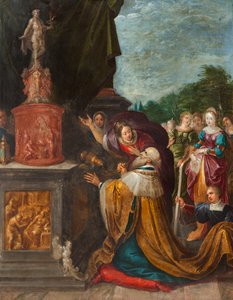 ソロモン王の偶像崇拝。 作： Frans Francken the Younger