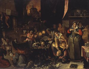 魔女の台所、1606 作： Frans Francken the Younger