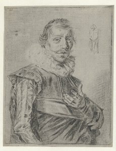 手を伸ばした若い男の肖像 作： Frans Hals (manner of)